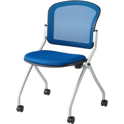 法人様向け オフィスコム メッシュネスティング 肘無 2脚入り ミーティングチェア 会議用椅子 ブラック