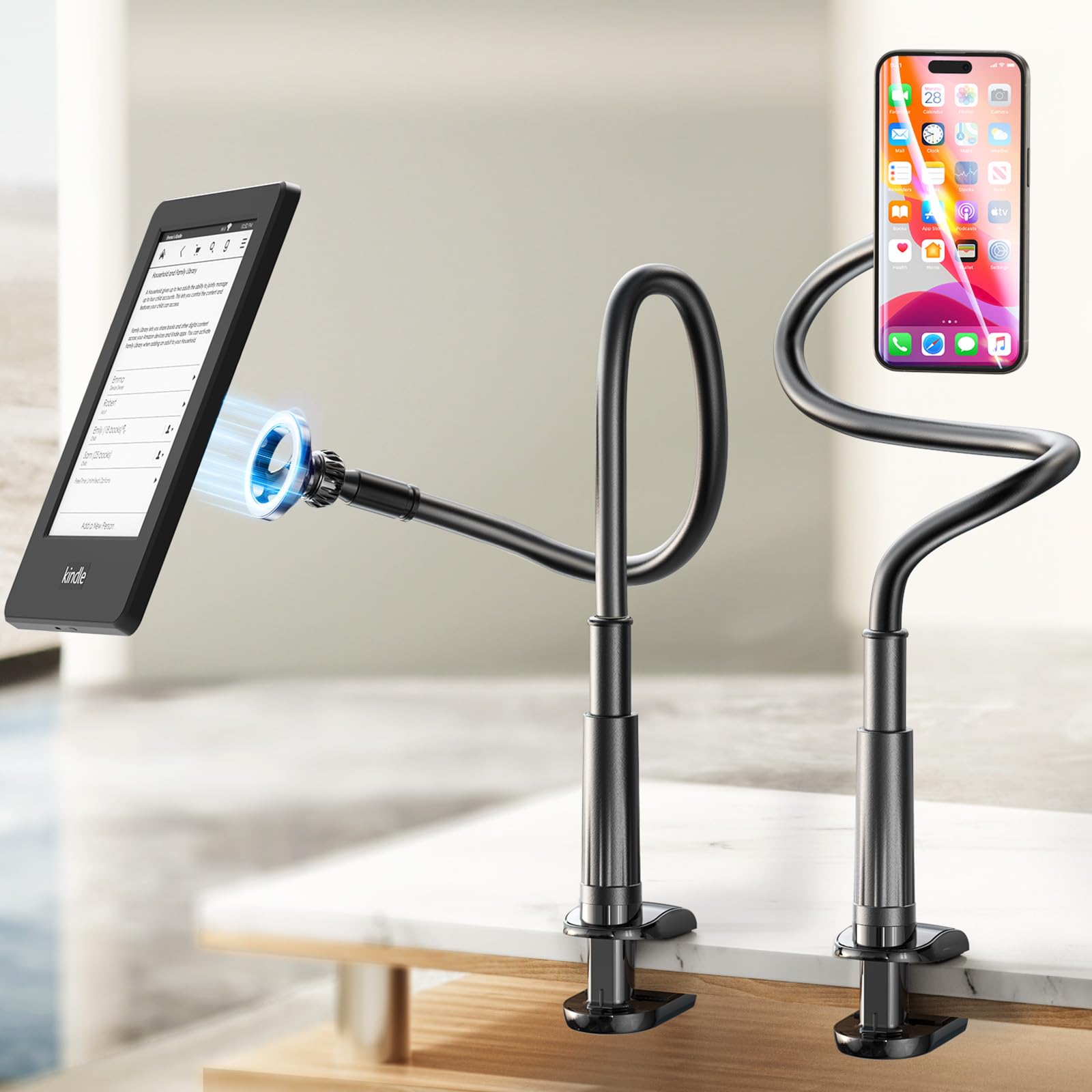 寝ながらスマホスタンド 0.1秒吸着 スマホスタンド ベッド 360自由調節 スマホ アーム 幅広い互換性 サ..