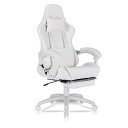 ゲーミングチェア オフィスチェア パソコンチェア デスクチェア リクライニング PCゲーミングチェア オットマン テレワーク 椅子 プレゼント(ブラウン)