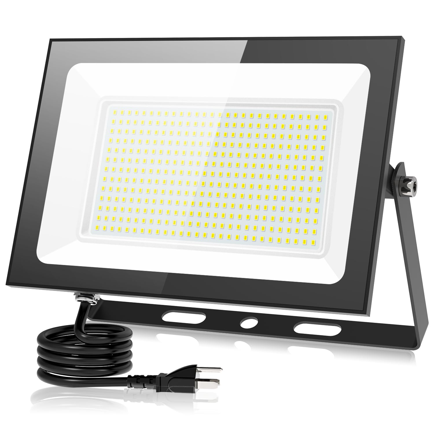 led 屋外 作業灯 100W 15000LM IP66防水 昼光色 6500K 高輝度 高放熱 省エネ 軽量 120°広角 100V 屋外..