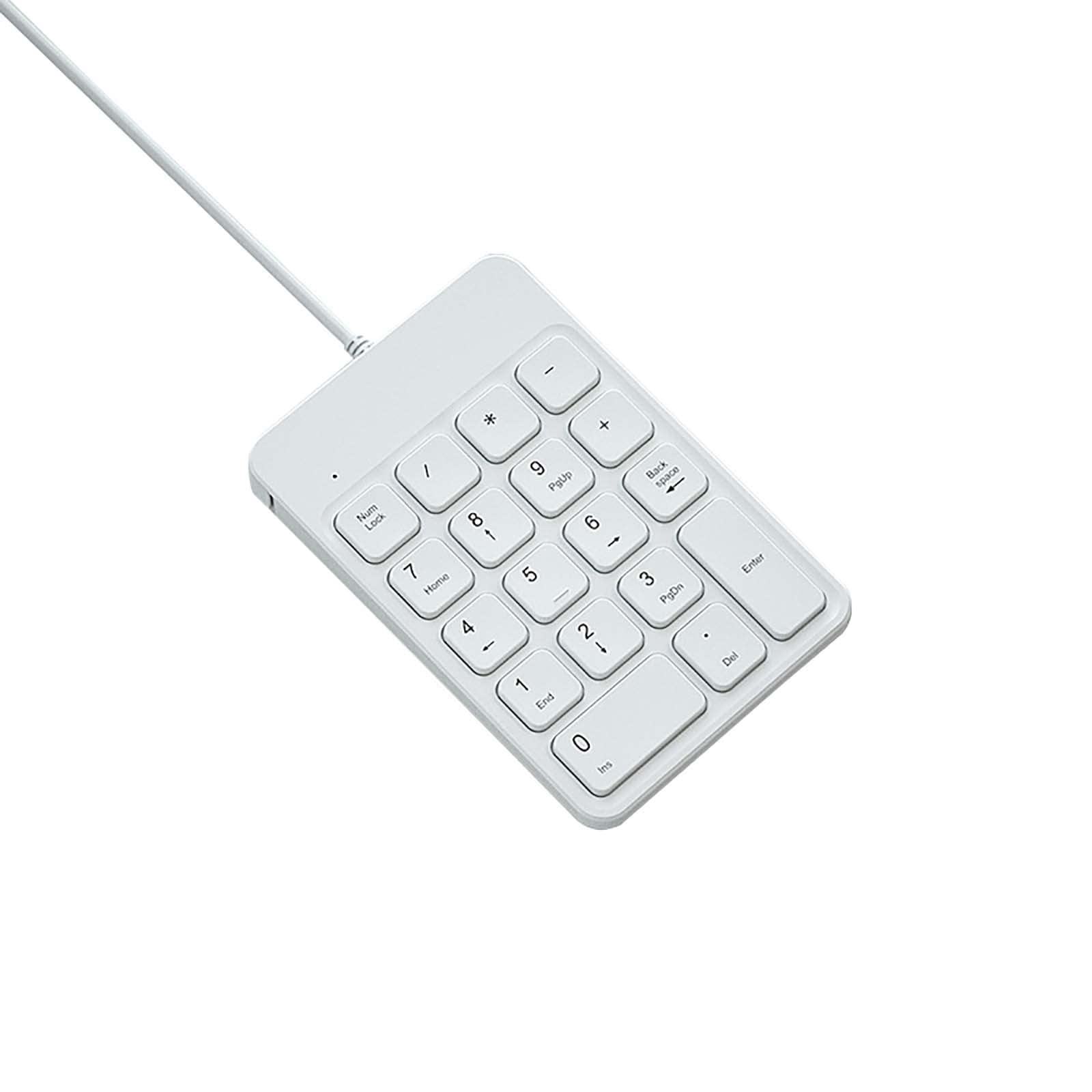 テンキー 有線 数字キーボード 18キーテンキー 電卓 拡張 テンキー 小型 持ち運び便利 コンパクト 高耐久 多機能ナンバーパッド PC ノートブックなどに対応 ピンク