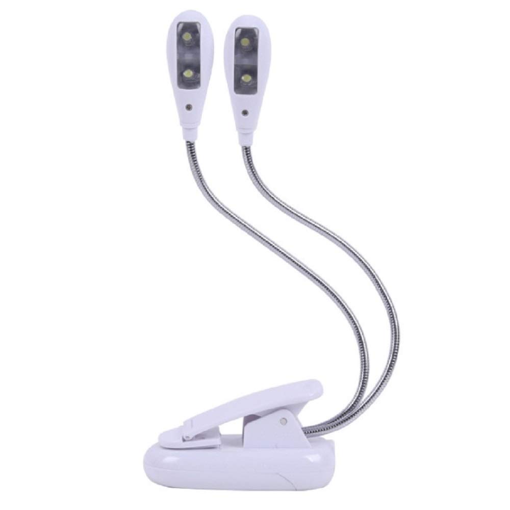 リタプロショップ®クリップ型 LEDスタンドライト ホワイト クリップライト LEDライト 4段階調整 読書灯 作業灯 譜面台等に