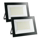 LED投光器 屋外 300W コンセント式 超薄型 作業灯 防犯灯 玄関ライト 昼光色 80-150V適用 IP66防水 自由調整 高輝度 2M 廊下 ケーブル 倉庫 ガレージ 看板灯 BBQ 庭園 夜間作業 駐車場 PSE認証済 【2Pプラグ 1個セット】