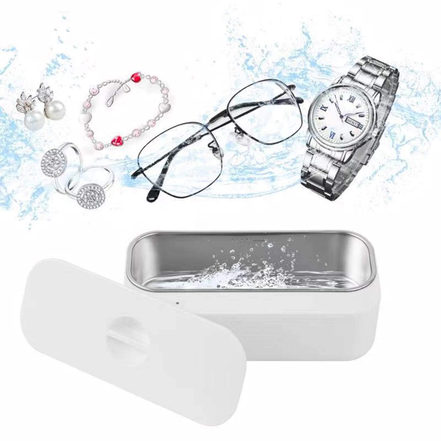 超音波洗浄機 超音波クリーナー 眼鏡洗浄機 小型超音波洗浄器 眼鏡 殺菌洗浄機 43000HZ 強力振動 450ML..