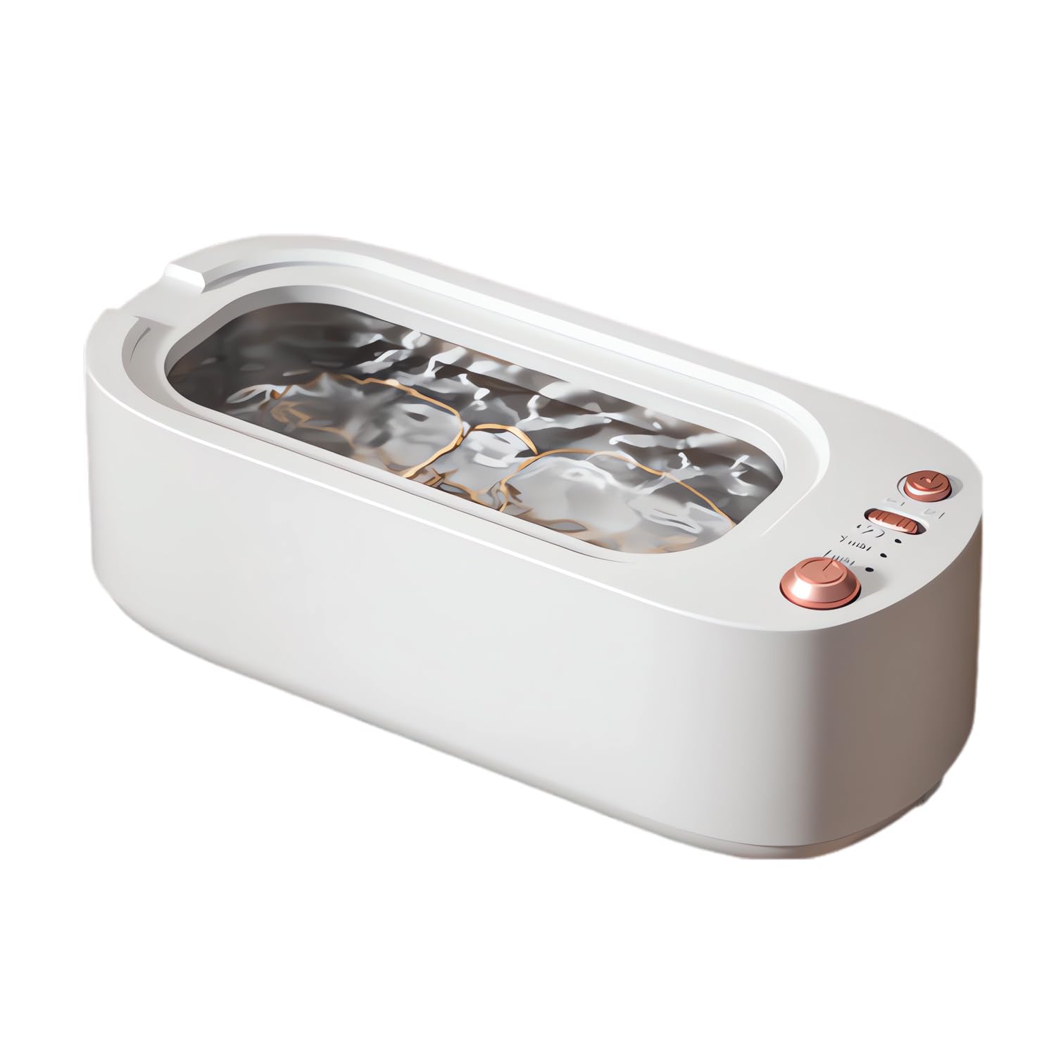 小型 超音波洗浄器 眼鏡洗浄機 超音波洗浄機 45000Hz 強力振動 420ml容量 3段階タイマー設定 ステンレ..