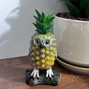 可愛すぎパイナップル フクロウ像 梟 ふくろう 置物オブジェ フ ガーデンオーナメント 動物 彫刻 インテリア おもしろ インテリア雑貨 am(3)