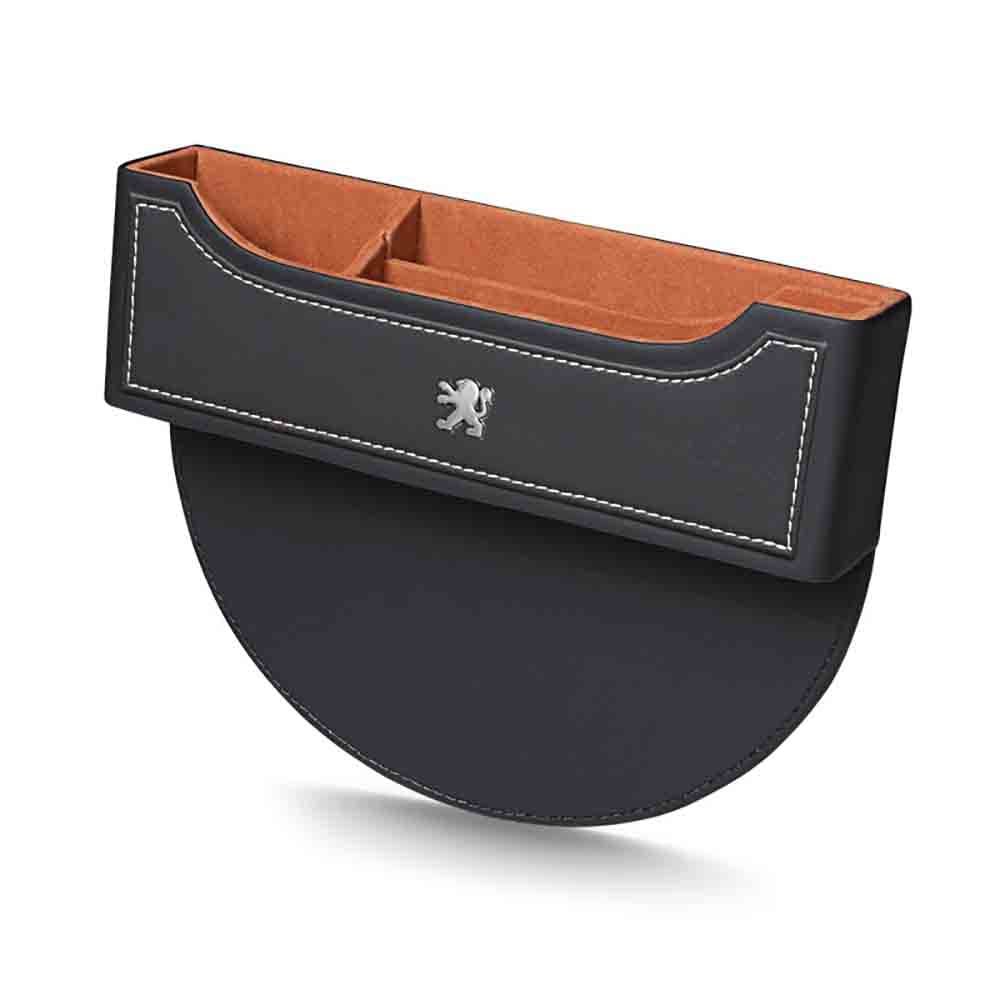 プジョー 収納ケース 収納ボックス 収納ソフト 3008 5008 SUV 308 208 2008 アクセサリー 車パーツ 専属ロゴ 挟み取り付け 丈夫で長持ちする 車用 [並行輸入品] (ブラック, プジョー)