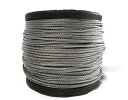ステンワイヤー 線径4mm 6×19 100M巻 ステンレス ワイヤーロープ 4mm 油抜き わいやーろーぷ 油無し 4ミリワイヤー 錆や変形に強い 丈夫安全 グリス無し 踏み板 捕獲 狩猟 PP芯 工事 固定 地震対策 落下防止 フェンス 柵 レッドハット (1巻)