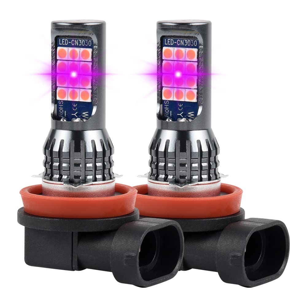 フォグランプ H8 H11 H16 LED ピンク パープル フォグ バルブ 12V 車用 LEDフォグランプ LEDライト フ..