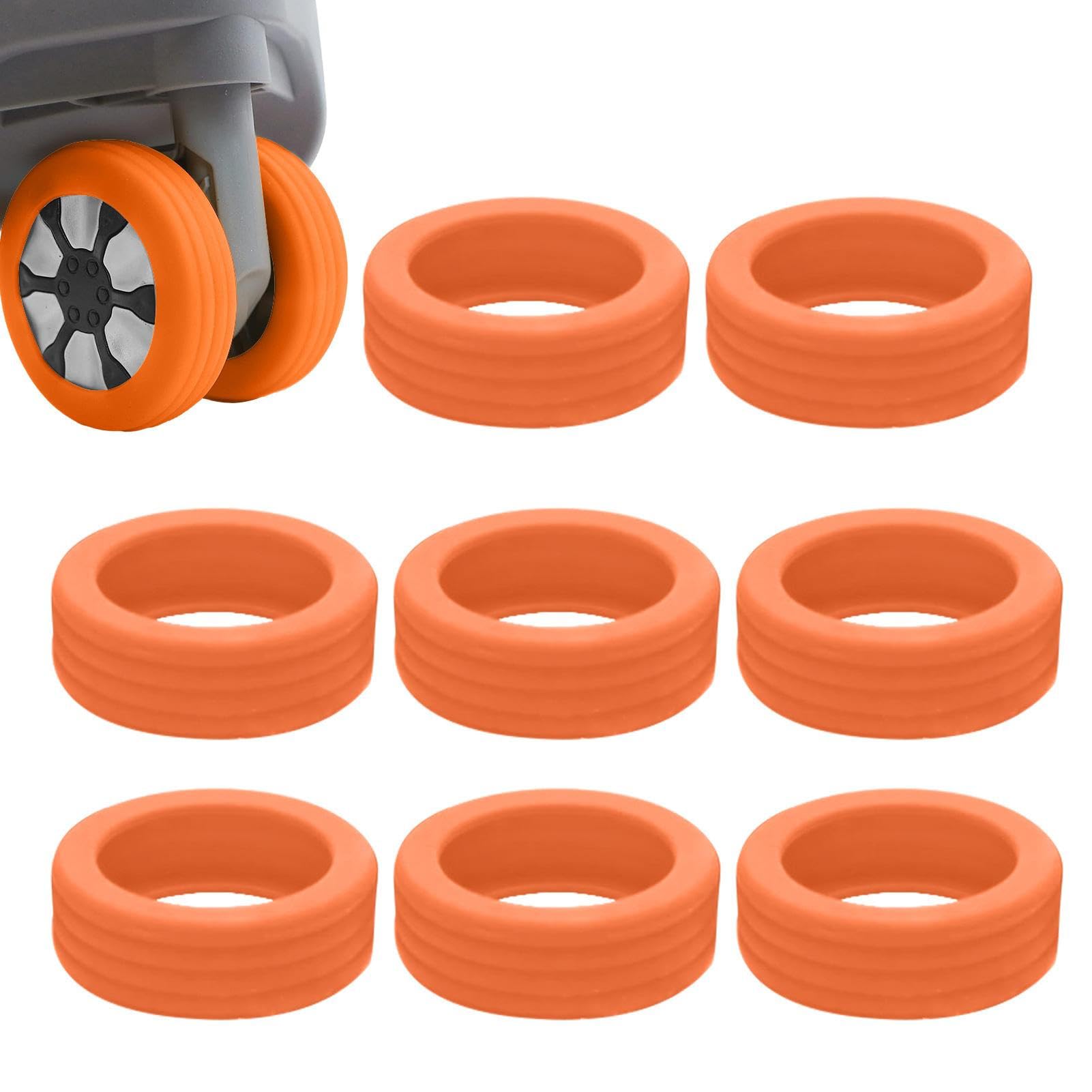 スーツケース 足カバー 8 個のシリコンスーツケースカバープロテクター 荷物キャスターカバー ーツケー..