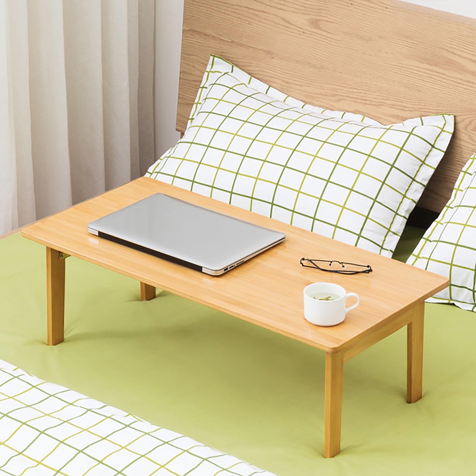 多機能 万能テーブル トレーテーブル ライティングデスク 寮の小さなテーブル ベッド学習机 多機能ラップトップテーブル どんな部屋でも馴染みします 組み立て不要(ブラウン,70cm)な部屋でも馴染みします 組み立て不要(ブラウン,70cm)