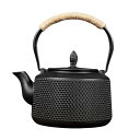 鉄瓶 急須 鋳鉄ケトル 鋳鉄製ティーポット 鉄びん 鉄器 大容量 おしゃれ 伝統工芸品 手作り お茶入れる道具 茶道道具 ガスコンロ/IHコンロ/電気セラミックコンロ/炭コンロに対応 (1.6L)(3)