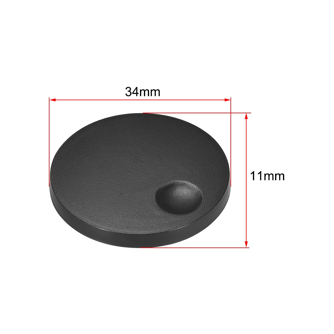 T ポテンショメータノブ プラスチック製 ブラック 6 mmシャフト穴径 Dタイプ 5個入り D 6mm-5個-A