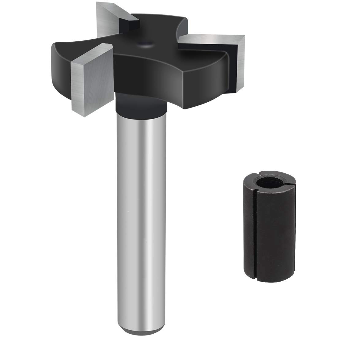 ポイルボードサーフェシングルータービット、1/4インチシャンク1インチ切断直径、スラブ平坦化ルータービットプレーニングビット