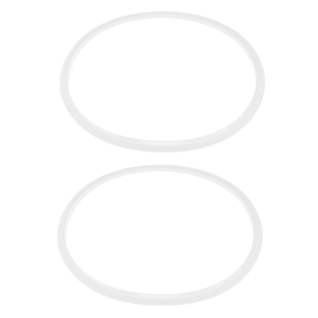 2個ゴム製ガスケット内径28cm 密封リング圧力鍋、透明白