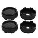 T ホイール キャップ 黒 外径60mm 6 クリップホイール ホイールキャップ 汎用 タイヤキャップ カバー車 4個入り(3)