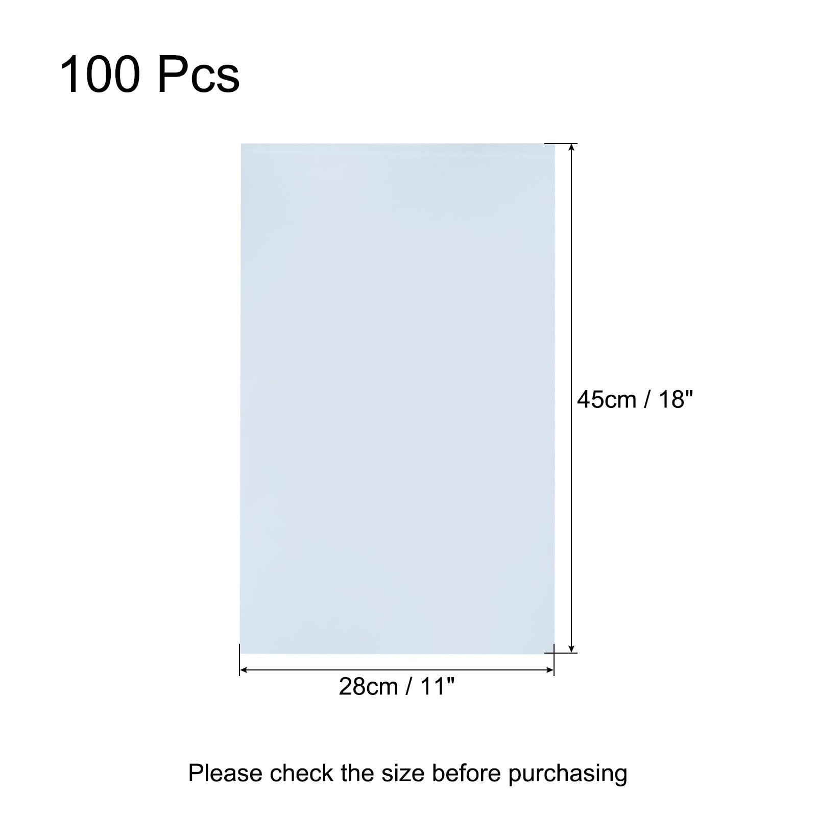 T100個 18x11" シュリンクラッ プバッグ ブルー 透明 PVC 熱収縮ラップ ギフトバスケット バスソープ キャンドル 自家製DIYプロジェクト用