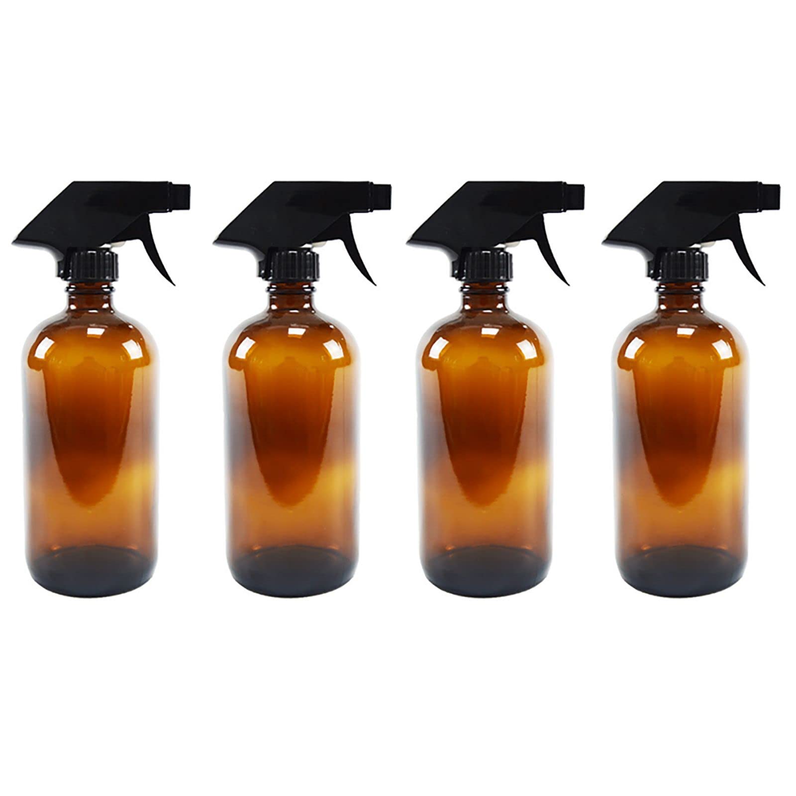 4個スプレーボトル 250ml 茶色 遮光瓶 霧吹き 詰替ボトル アロマスプレー 容器 遮光スプレー ガラス製 ..
