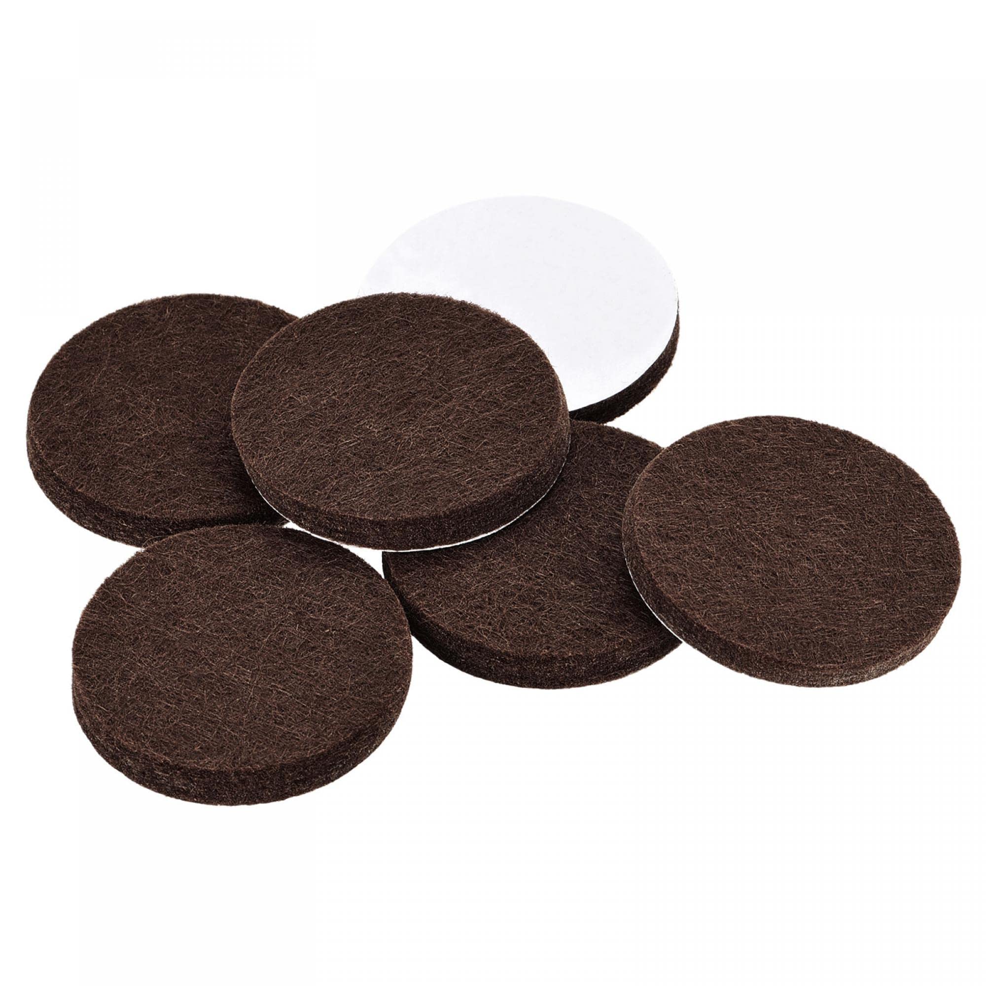 T フェルトファニチャーパッド 家具パッド 自己接着 35mm直径 5mm厚さ フェルトパッド チェアレッグ フロアプロテクター ブラウン 6個入り