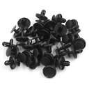 T クリップ/リベット/ファスナー 7mmプラスチックリベット 18 x 20mm プッシュクリップ 30個入り(3)