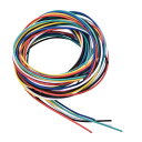 T24ゲージPVCフックアップワイヤー 1.5m/5ft 24AW G 柔軟な電線 UL1007 ティンメッキ銅 絶縁体 6色, 直径1.5mm モデル航空機 電化製品 内部接続用(3)