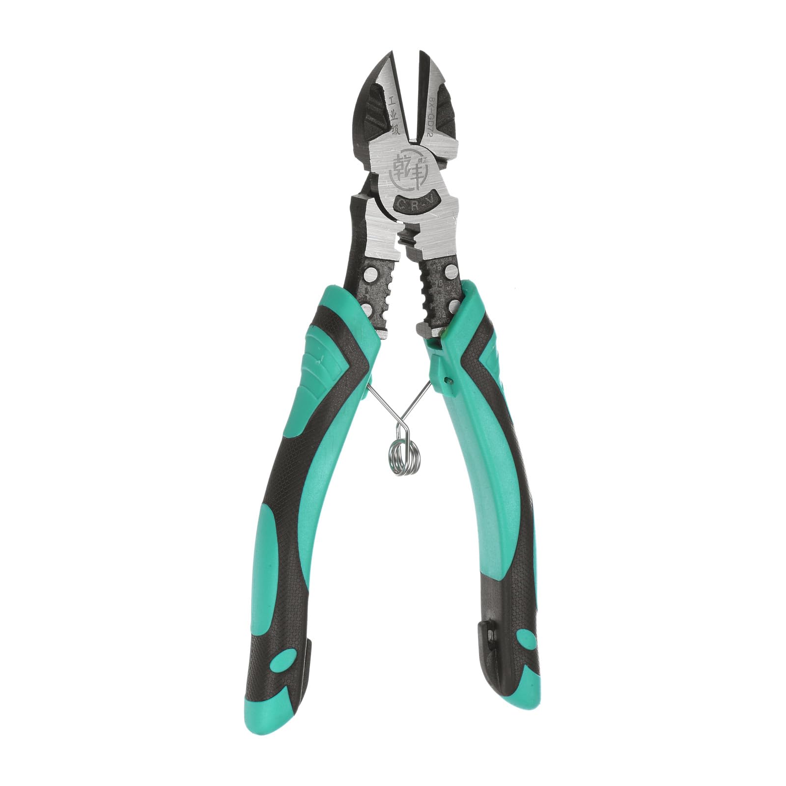 T 斜めニッパー ワイヤーカッター ワイヤーストリッパーとクリンパーコンフォートグリッ プ付き 切断 圧着 ストリッピング用 200 mm