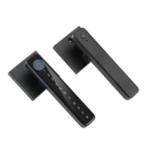 生体認証指紋スマートホームドアロックパスワード電子デジタルロック制御ブラック(A)耐久性簡単インストール簡単使用 生体認証指紋スマートホームドアロックパスワード電子デジタルロック制御ブラック(A)耐久性簡単インストール簡単使用