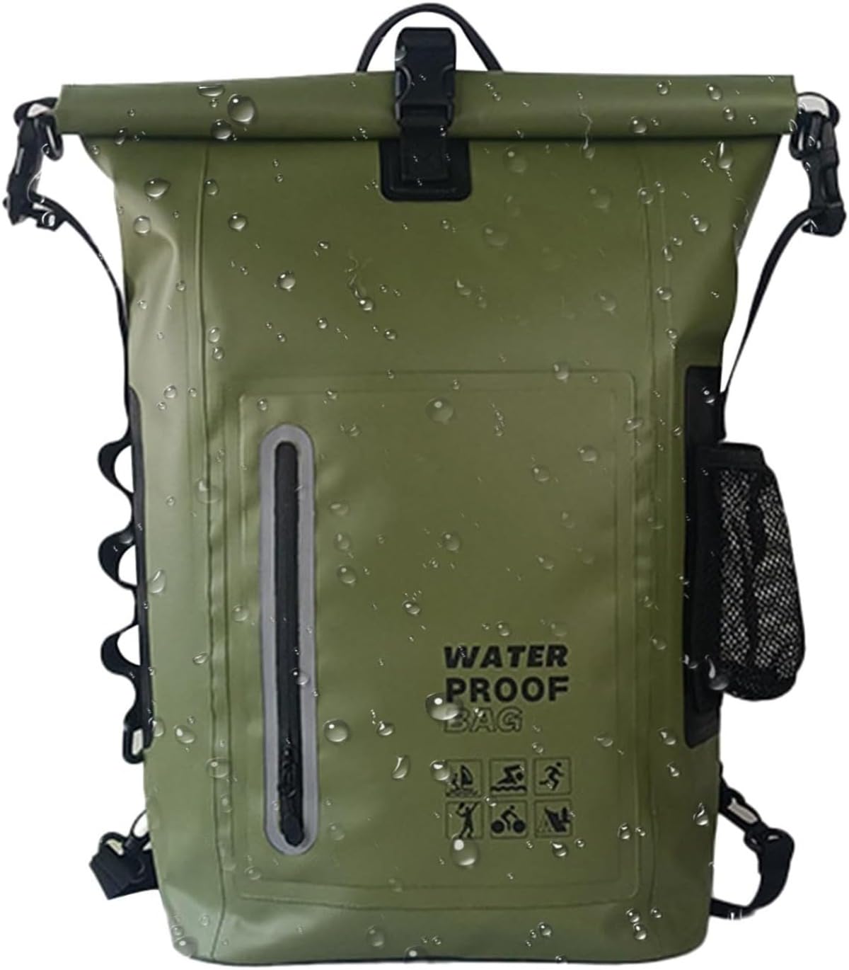 楽天明金万代ドライバッグ防水、ビーチバックパック - アウトドア用ドライバッグ - アウトドア アドベンチャー 反射ストリップ付きマリン ドライ バッグ ボート ビーチ用トラベル バッグ