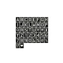 2インチ 図面テンプレート 文字描画テンプレート 数字 アルファベット ステンシル