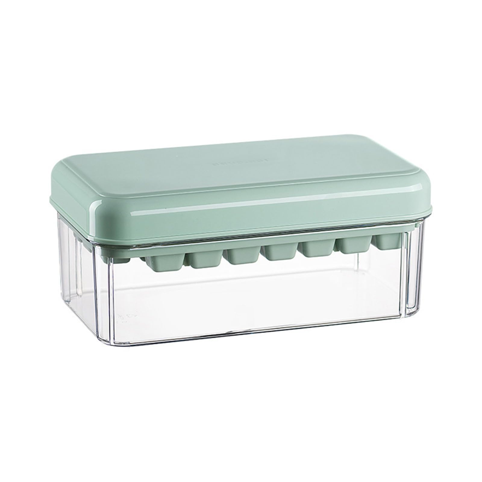 製氷皿 氷作る容器 製氷機 冷凍保存 蓋付き 大容量 小分け 取出し簡単 耐久性 飲み物 ジュース お茶 お酒氷 家庭用 オフィス用 (グリーン)