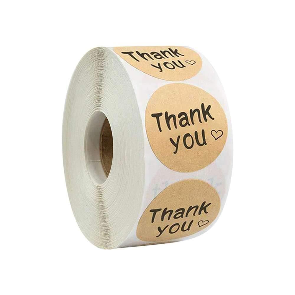 文字のステッカー シール・ステッカー クラフト紙 (2ロール/合計1000枚）