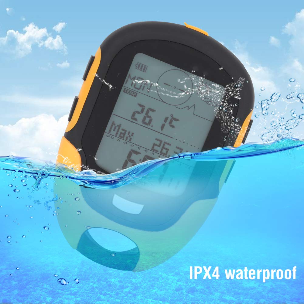 GPS電子高度計、FR510 ABSIPX4防水屋外ナビゲーション/高度計/温度湿度コンパス/気象トレンドインジケ..