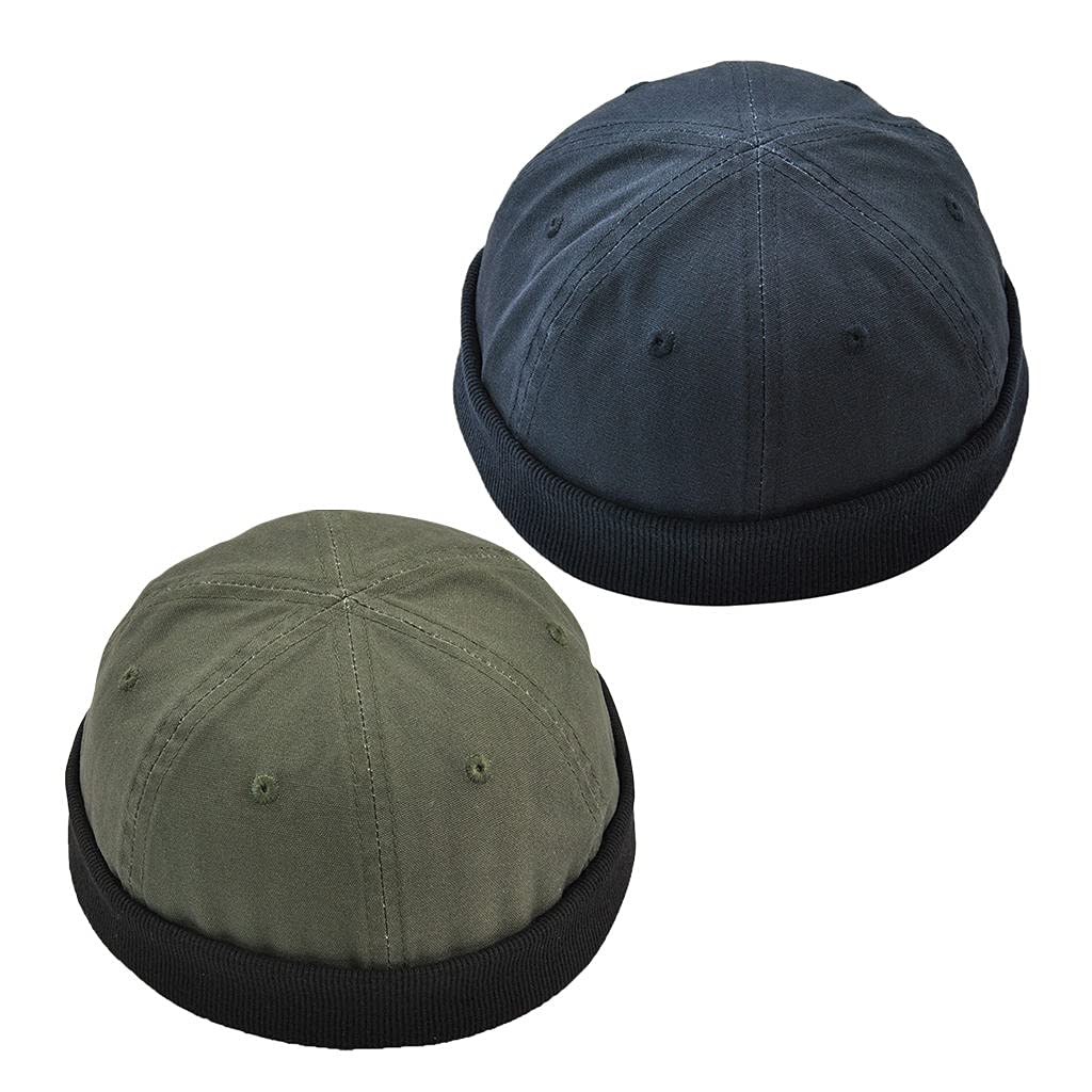 全2選択 レトロ 船員帽子 漁師帽 メンズ コットン無地 調節可能