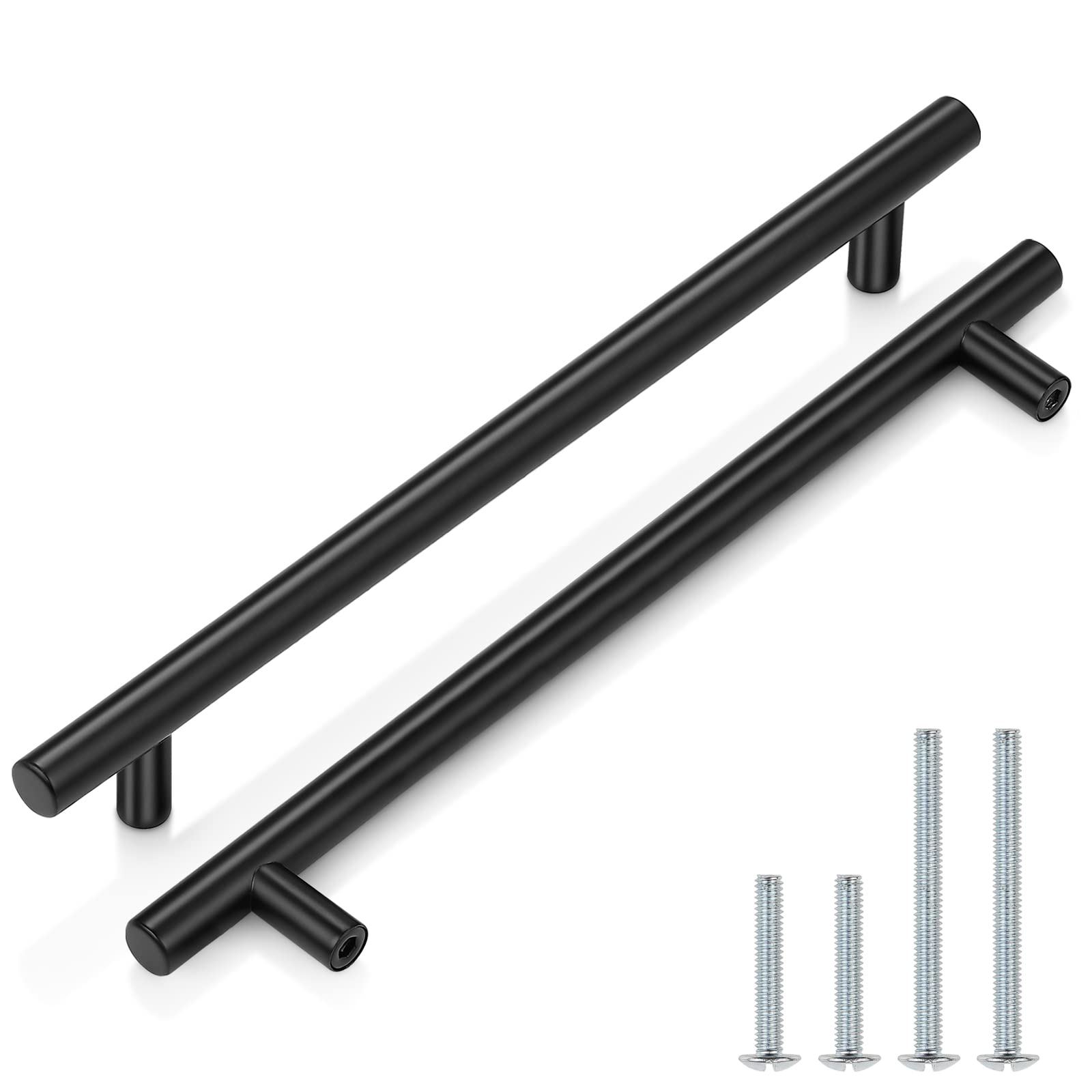 引き手 フラット ブラック モダンなキャビネット用ハードウェア キッチンキャビネット Tバー ノブ プル..