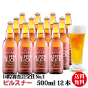 受賞ビール 国際審査会受賞ビール詰め合わせ ビール クラフトビール詰め合わせ ビールギフト 贈り物 妙高高原アルペンブリックビール　ピルスナー（500ml）12本（箱入）