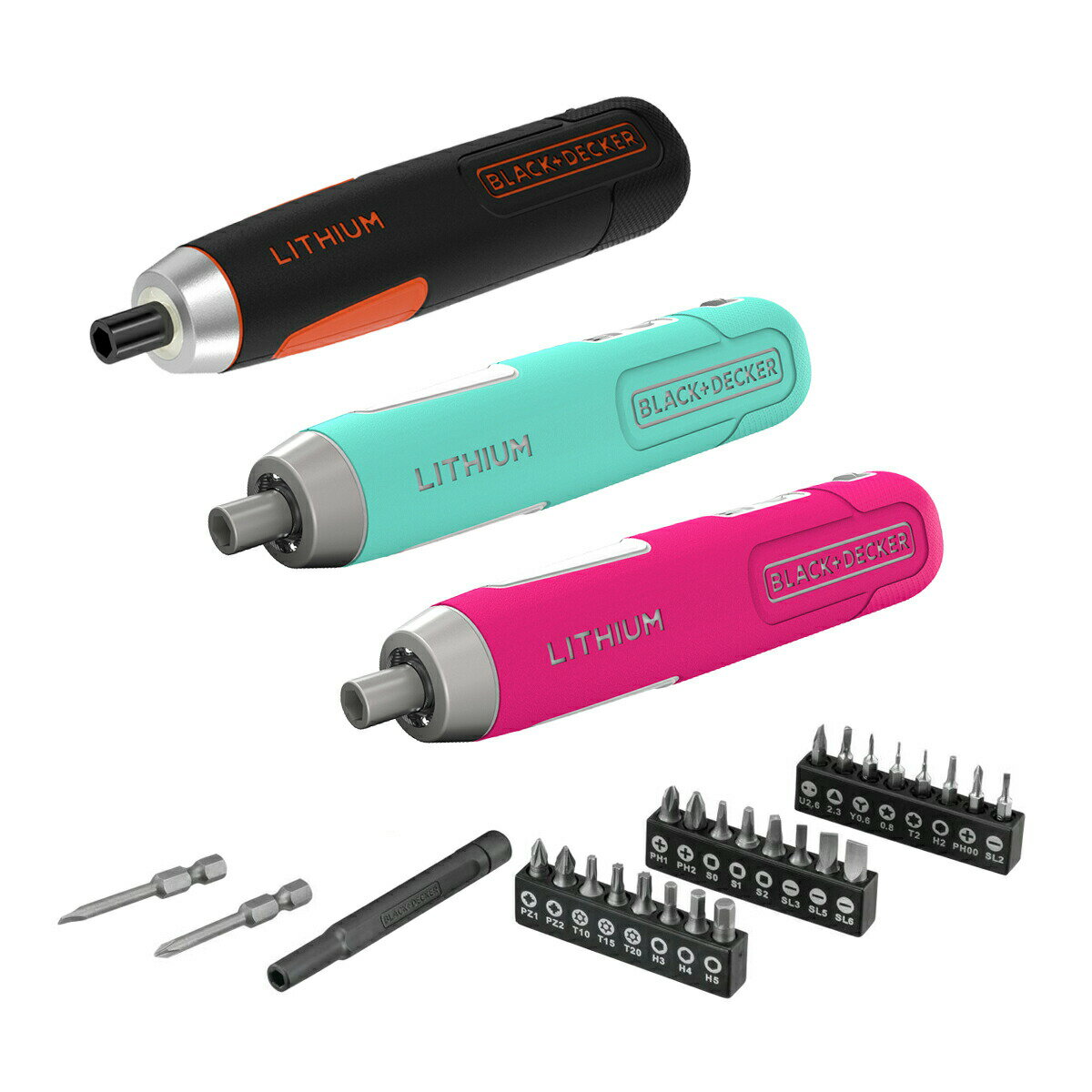 ブラック・アンド・デッカー(BLACK+DECKER) 充電式 電動ドライバー 小型 3.6V BD40K27 ホームドライバー プッシュドライバー プッシュ式 コードレス 小型 軽量 カラーボックス シェルフ 本棚 DIY ブラック＆デッカー ブラデカ B&D 電ドラ