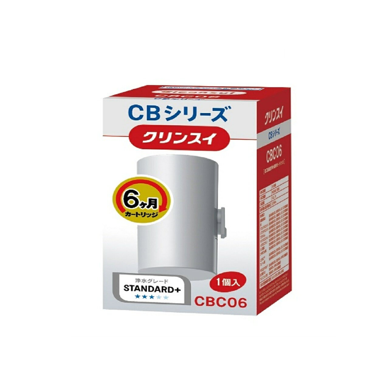 1日10Lの使用で6カ月交換 ○11+3物質高度除去 ○PFOS/PFOA除去確認済み 商品仕様 本体サイズ(幅)5.5 × (奥行)5.7 × (高さ)10cm 本体重量約135g JANコード4962752009655 生産国日本