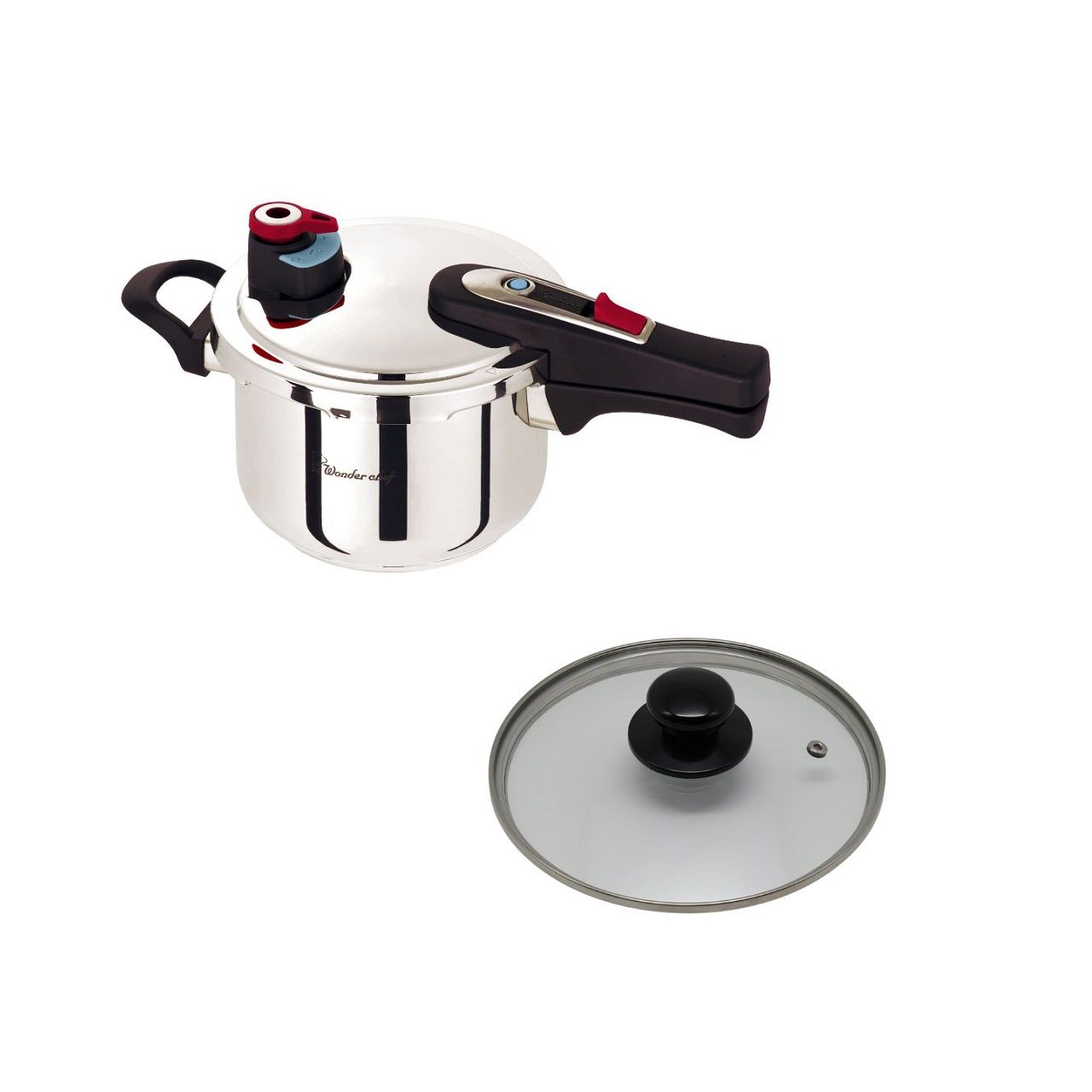 ワンダーシェフ エリユム片手圧力鍋3Lガラス蓋付 YCSA30EW 正規品 YCSA30EW（Gフタツキ） 4970840630780