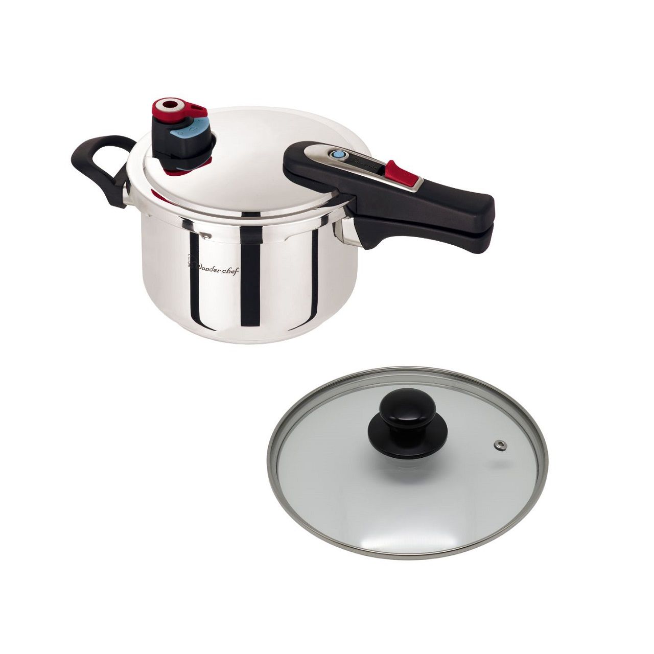 ワンダーシェフ エリユム片手圧力鍋4Lガラス蓋付 YCSA40EW 正規品 YCSA40EW（Gフタツキ） 4970840630766