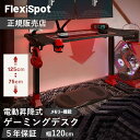 【正規販売店】FlexiSpot フレキシスポット 電動昇降式ゲーミングデスク ゲーミングデスク GT2D-JA GT2DJA メモリー機能 ブラック 障害物検知機能 天板付き 耐荷重50kg 簡易組み立て 昇降式 昇降テーブル 高さ調節 電動昇降デスク スタンディング デスク 幅120 5年保証