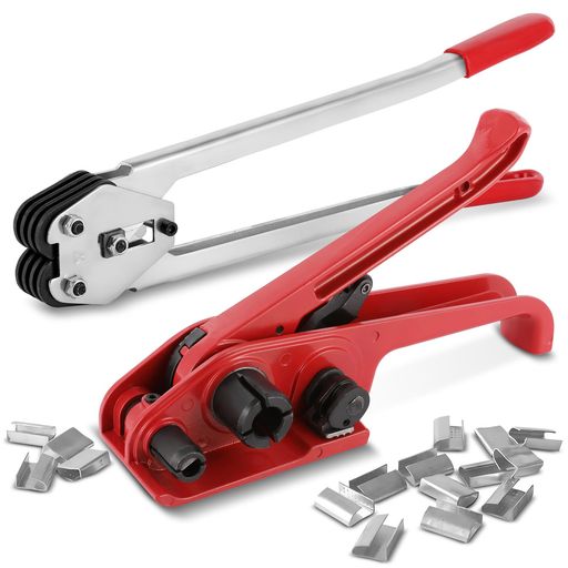 【梱包ニーズを満たす】内容物:引締機+封緘器+シール金具。適合バンド:PPバンド、PETバンド。適合バンド幅:13~19mm。バンド厚み:0.4~0.9mm。引締機重量:1.5kg。異なるパッケージングニーズを満たすことができます。 【省力化・高効率】人間工学に基づいたデザインのハンドルは、疲れを軽減し、長時間のパッキングに役立ちます。 高弾性スプリングの採用により、女性でも楽にハンドルを押すことができるようになりました。 【高品質】梱包機ではバンドカッターが搭載されているので、はさみを使用する必要はなく、作業効率がグッと上がります。深いスリットと滑り止めの部品により、バンドがずれることはありません。 封緘器は高品質の鋼を使って作られ、噛み合わせが強く、歯ぎしりが長持ちします。 【安全・しっかり】封緘器のハンドルを押すだけで金具がしっかりと閉まり、素早く楽に荷物がバラバラになる心配はありません。 操作が簡単で安全、前頭部カッターが手を切りません。 【幅広い用途】貨物の安全性を確保するために、輸送中の倉庫、ガレージ、パレット、木箱包装、ドック、固定品などの産業用ストラップおよび家庭用包装に最適です。