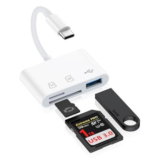 SDカードリーダー Type C 3-in-1メモリカードリーダー USB/SD/TF変換アダプタ USB 3.0/USB-C カードリーダー 0TG機能 設定不要 写真/ビデオ 高速伝送 双方向転送 カメラリーダー iPhone16/15/タイプC