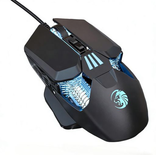 ゲーミングマウス 有線USB接続 1.5m編み線(反磁性リング) 7プログラムボタン 1200-7200DPI 4段階 プラグアンドプレイ LEDライト FPS RPG オフィスワーク/ゲーミング/PC デスクトップ/ノートPC対応 (…