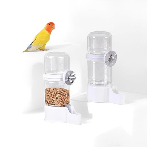 鳥用餌やり器, 自動給水器, 漏れ防止, 小鳥用器具 自動餌やり機能:餌やり器は自動で餌を供給し、飼い主が不在でも安心して使用できます。目盛り付きで、残量が簡単に確認できます。 漏れ防止設計:特別な漏れ防止機能があり、餌や水がこぼれる心配がありません。清潔に使用できます。 140mlの容量:一回の給水や餌やりに十分な容量で、定期的な補充が必要なく、忙しい飼い主に便利です。 簡単な取り付け:ケージに簡単に取り付け可能で、工具不要。専用のピンを使ってしっかり固定できます。 多用途対応:小鳥(文鳥、インコなど)やハムスター、ウサギなど、さまざまなペットに対応し、ペットに優しい設計です。
