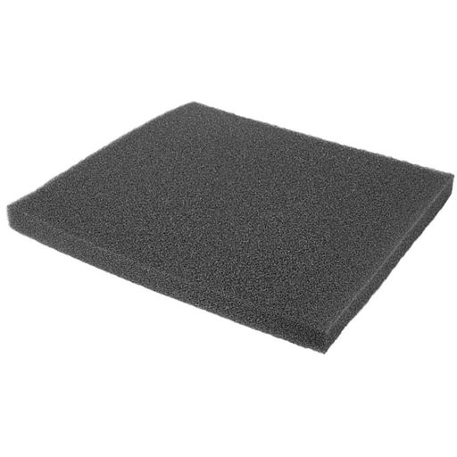 【自由にカットできる50x50x2cm大判サイズ】お使いの濾過システムに合わせて、ハサミやカッターで簡単に任意のサイズ・形状に切り分けられるフィルタースポンジです。厚さ2cmの扱いやすい設計で、上部フィルター、外部フィルター、底面フィルターなどに隙間なくフィットします。 【物理濾過と生物濾過を両立する多孔質構造】目詰まりを起こしにくい荒目のポリウレタンフォームを採用。魚のフンや枯れた水草などの大きなゴミを物理的にキャッチするだけでなく、水質浄化に不可欠なバクテリアの定着・繁殖床としても極めて優秀に機能します。 【繰り返し洗って使えるタフな耐久性】頻繁なメンテナンスにも耐えうる、型崩れしにくい丈夫な素材で作られています。汚れが溜まった際は、飼育水で軽く揉み洗いするだけで何度でも再利用が可能。ウールマットに比べてランニングコストを大幅に抑えることができます。 【汚れが目立たず景観に馴染むブラックカラー】濾過槽内や水槽のバックスクリーンに溶け込みやすいシックな黒色を採用しています。長期間使用しても変色や汚れが目立ちにくく、熱帯魚や水草の美しいアクアリウムレイアウトの邪魔をしません。