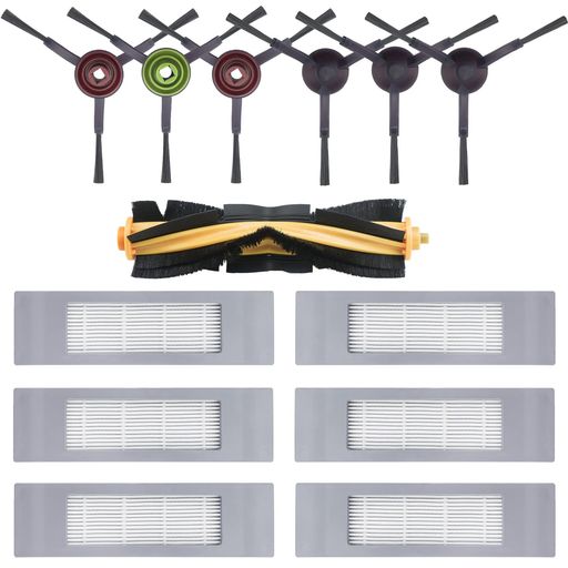 【対応機種】 DEEBOT OZMO 920 / 950 / 750 / T5 / T8 / T8+ / T8 AIVI / T9 / T9+ / N10 PLUS / N10 / N8 PRO / N8 PRO+ / N8+ / N8 / N7 に使用できる交換用消耗品セット。「 DEEBOT OZMO に使用できる交換用消耗品セット」は、 DEEBOT OZMO が販売または製造するものではない。 【性能】メインブラシは床を掃除するためのかなめパーツ。サイドブラシは本体では取れないごみを掻きこみ、吸込口中央へと導く。フィルターはお掃除をするときにゴミと一緒に吸い込んだ空気を吐き出す前にキレイにする。 【お手入れ目安】メインブラシは週に1回、6~12カ月ごと交換する。サイドブラシは2週間に1回、3~6カ月ごと交換する。フィルターは週に1回、3~6カ月ごと交換する。本体の性能を最適保つため、定期的にメンテナンス作業や部品を交換を実行してください。 【形名】 DX5G-KTA 。材質:ポリエステル・ナイロン・プラシチック・ナイロン。