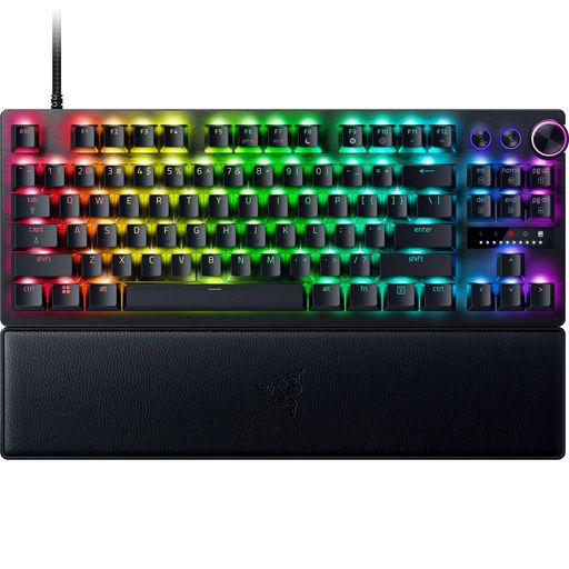 ラピッドトリガー 搭載 Razer レイザー Huntsman V3 Pro Tenkeyless 調整可能なアクチュエーション搭載のアナログ ゲーミングキーボード オプティカルスイッチ 押下圧 40G リストレスト付属 英語配…