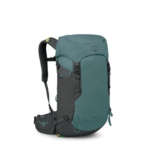 Osprey Kyte LT 28L レディース バックパッキングバックパック - 軽量ハイキング&トラベルバッグ 防水レインカバー付き カスケードブルー