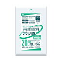 【今だけお得!数量限定セール】ハウスホールドジャパン GI23 再生原料入 エコマーク ポリ袋 20L 透明 10枚入◇