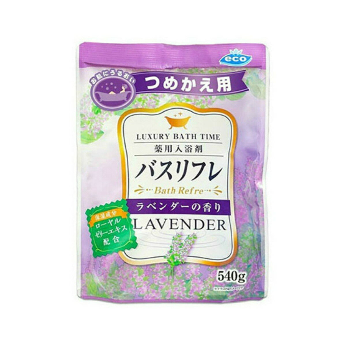 ライオンケミカル バスリフレ 薬用 入浴剤 つめかえ用 ラベンダーの香り 540g